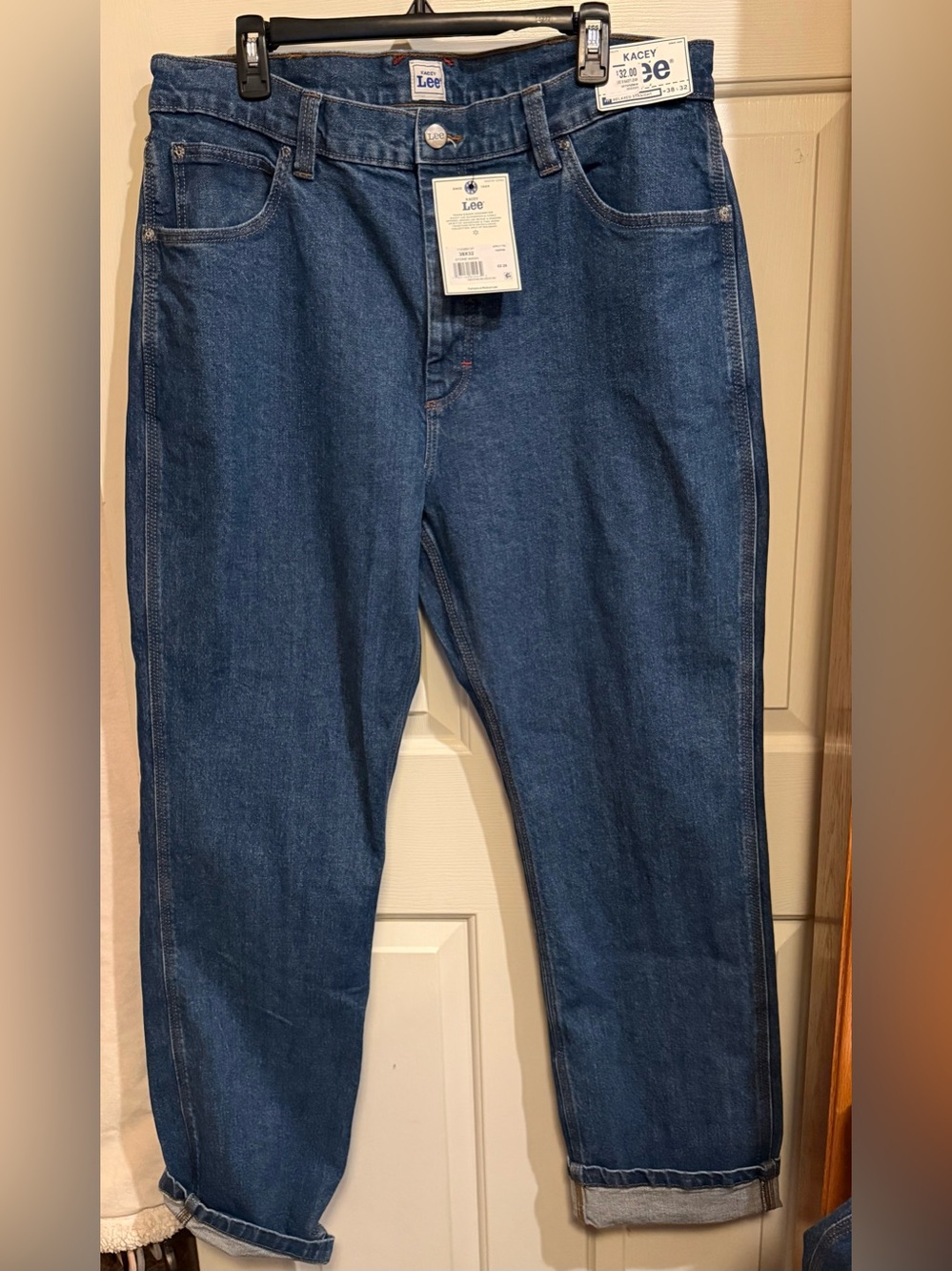 Lee Men’s Relaxed Fit Jeans in Stone Wash Blue Denim